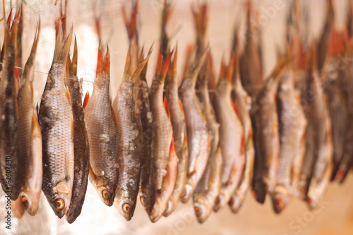 dried fish in the sun