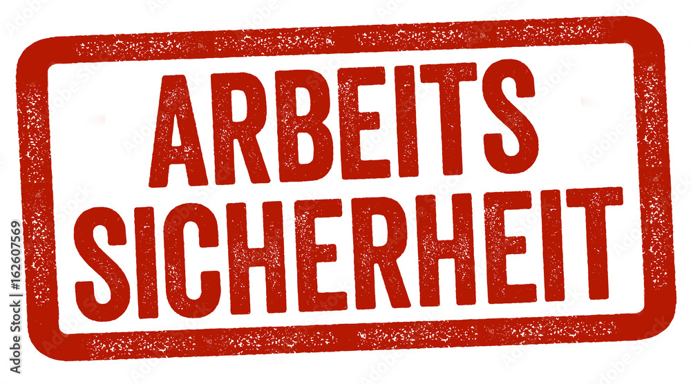 Stempel mit Arbeitssicherheit StockFoto Adobe Stock