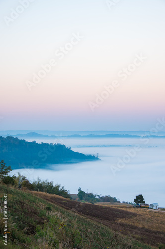 Sea of mist in the morning at Khao Kho,Phetchabun Province,northern Thailand.