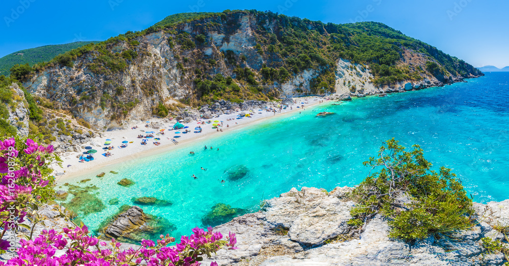 Agiofili beach on the Ionian sea, Lefkada island, Greece.