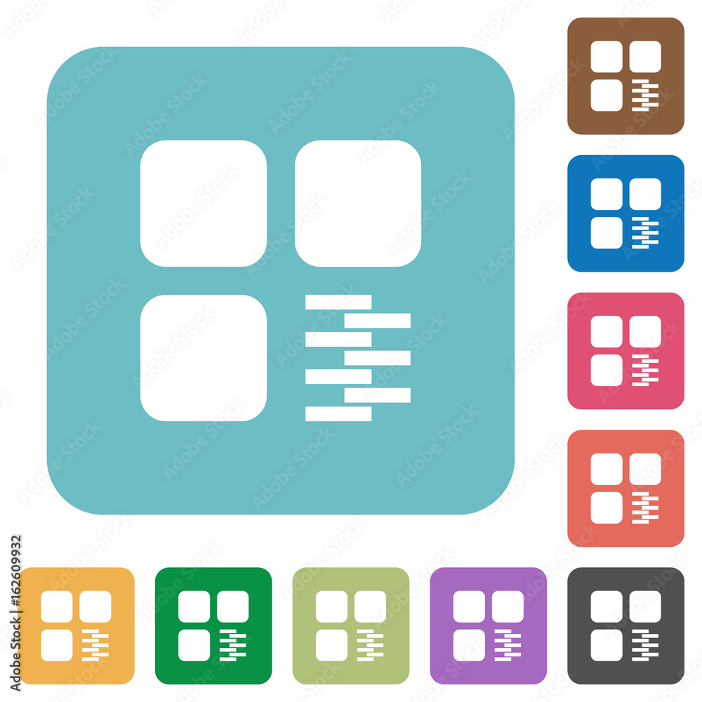 Zip component rounded square flat icons Zip component rounded square flat icons