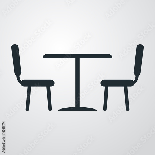 Icono plano comedor en fondo degradado
