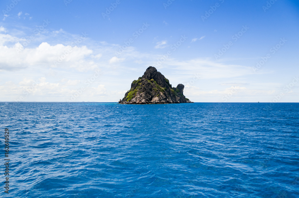 Rock Island in the blue sea