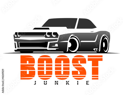 Boost muscle car t-shirt graphics