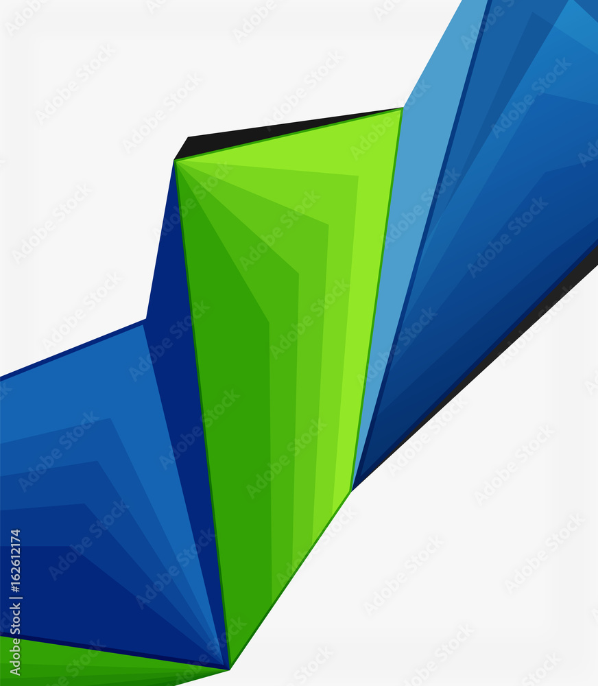 Fototapeta premium Low poly geometric 3d shape background