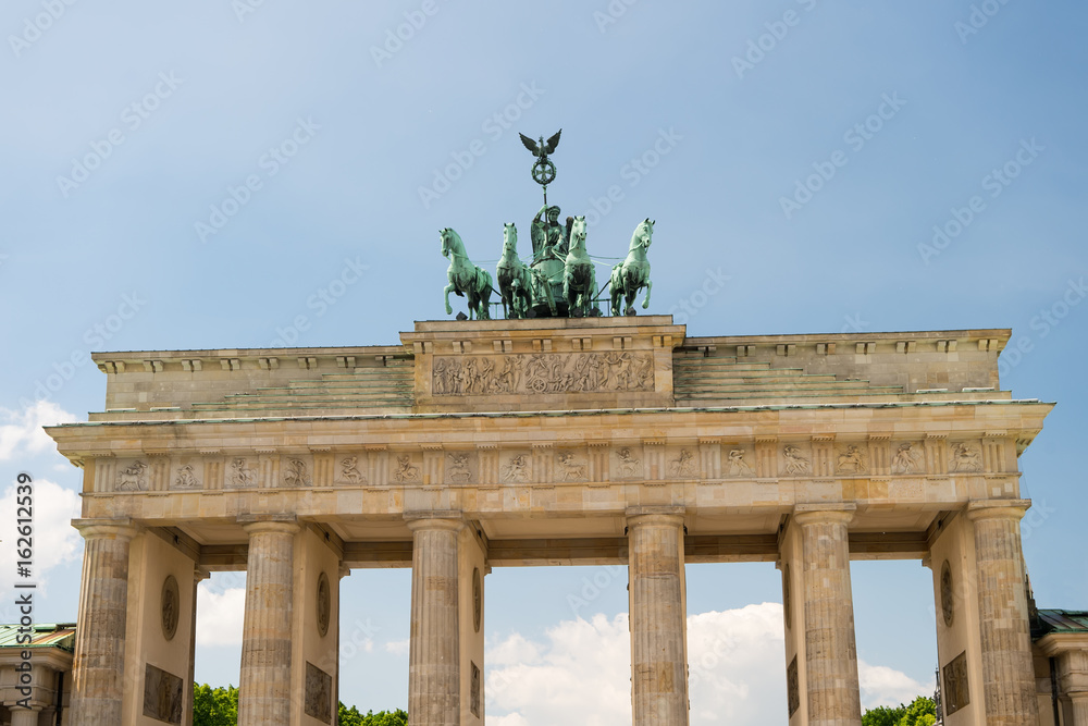 Brandenburg gate at sunny day in Berlin. Germany