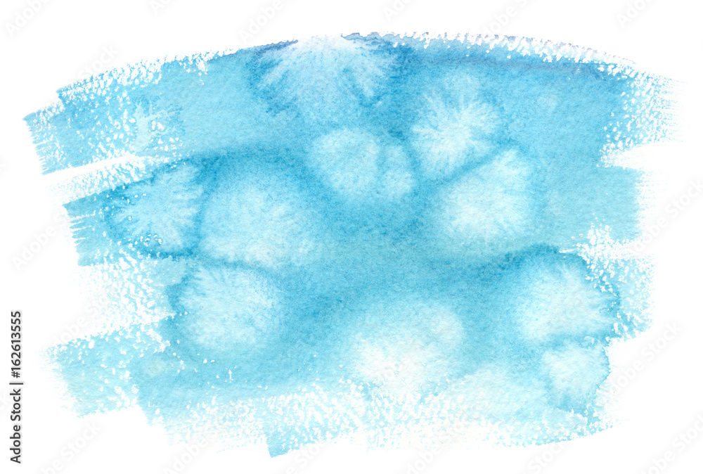 Blotted light blue backdrop painted in watercolor on clean white background Blotted light blue backdrop painted in watercolor on clean white background