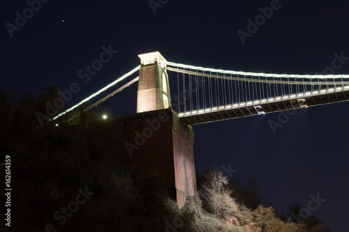 Suspension Bridge at Night