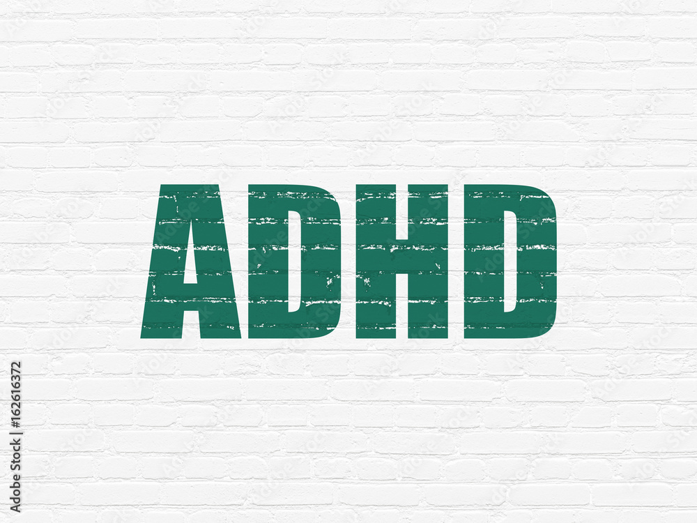 Obraz premium Medicine concept: ADHD on wall background