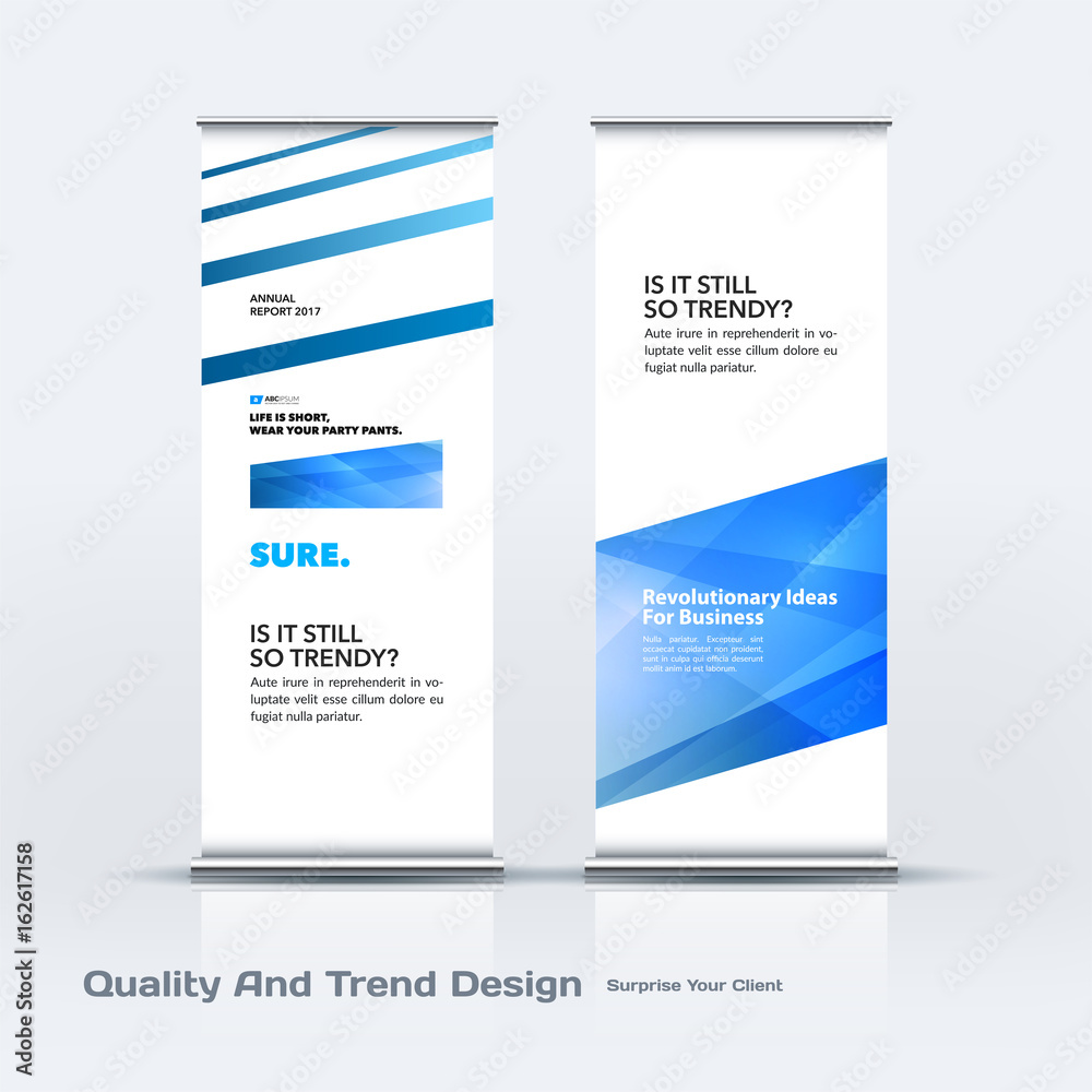 Abstract business vector set of modern roll Up Banner stand design template with colourful lines Abstract business vector set of modern roll Up Banner stand design template with colourful lines