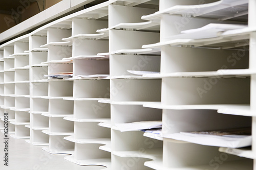 Canvas Print Rows of office pidgeon holes