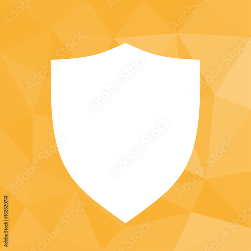 Schild - Icon mit geometrischem Hintergrund gelb