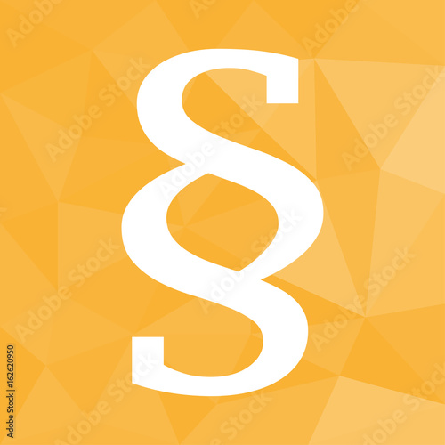 Paragraph - Icon mit geometrischem Hintergrund gelb