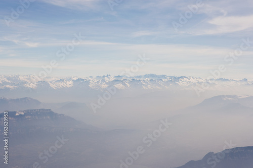 Misty mountain scenery
