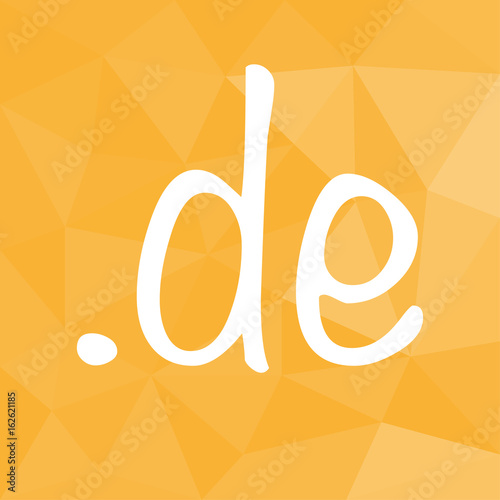 de deutsche Domain - Icon mit geometrischem Hintergrund gelb