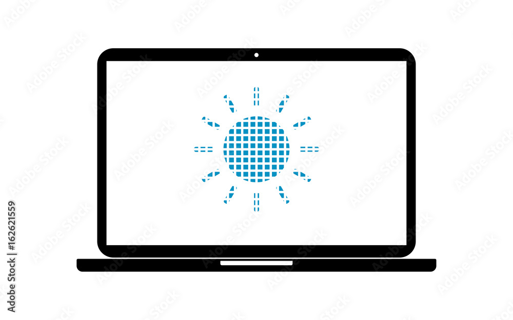 Pixel Icon Laptop - Sonne Pixel Icon Laptop - Sonne