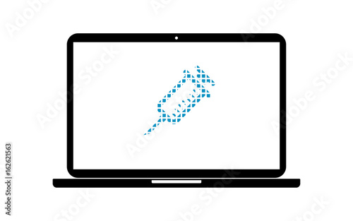 Pixel Icon Laptop - Impfen informieren