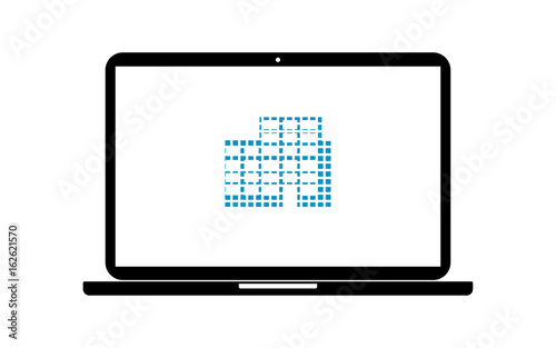 Pixel Icon Laptop - Gebäude
