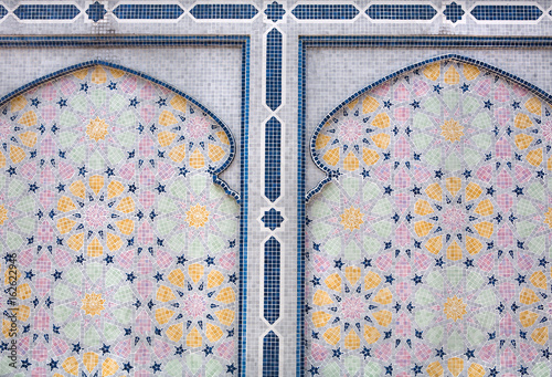 Decorative tile detail, Jame' asr hassanal bolkiah mosque, Bandar Seri Bagawan, Brunei photo