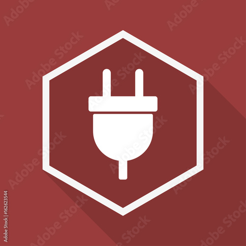 Poly Button mit Schatten - Stecker