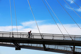cyclist on a bridge