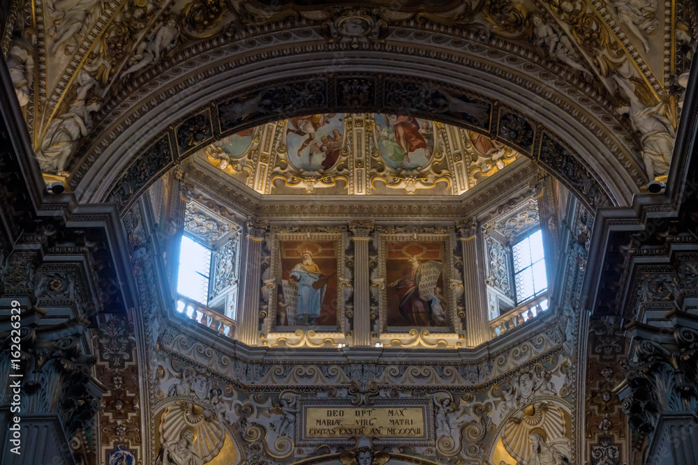 BERGAMO, LOMBARDY/ITALY - JUNE 25 : Interior View of  the Basilica di Santa Maria Maggiore in Bergamo on June 25, 2017
