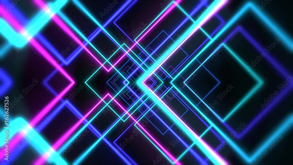 Stimulating and exhilarating kaleidoscope shapes on black background ideal to mix with fast paced music.