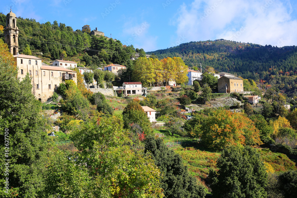 Village on Corsica Island, France