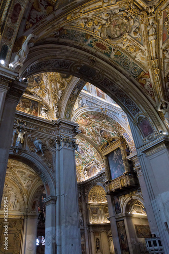 BERGAMO  LOMBARDY ITALY - JUNE 25   Interior View of  the Basilica di Santa Maria Maggiore in Bergamo on June 25  2017