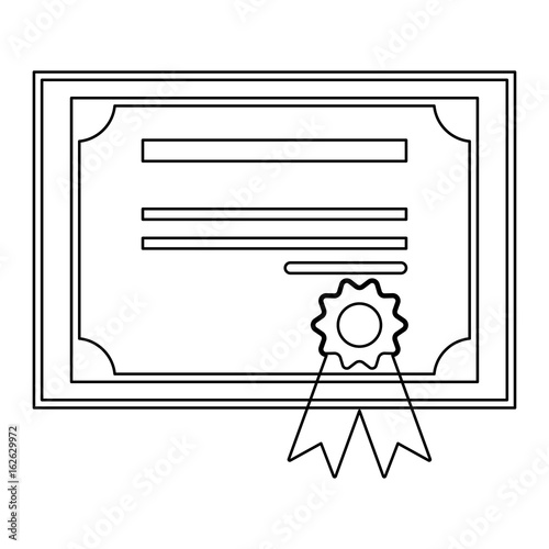 Certificate   the black color icon .
