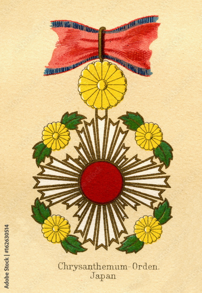 Order of the Chrysanthemum, Japan's highest order (from Meyers Lexikon