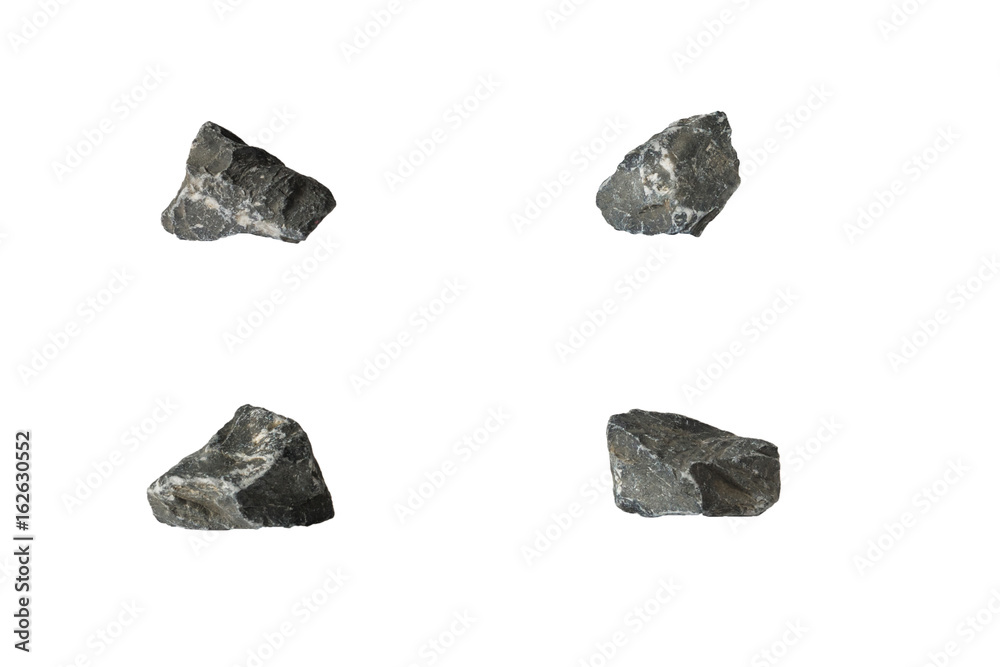 Group Set Stones isolated on white background