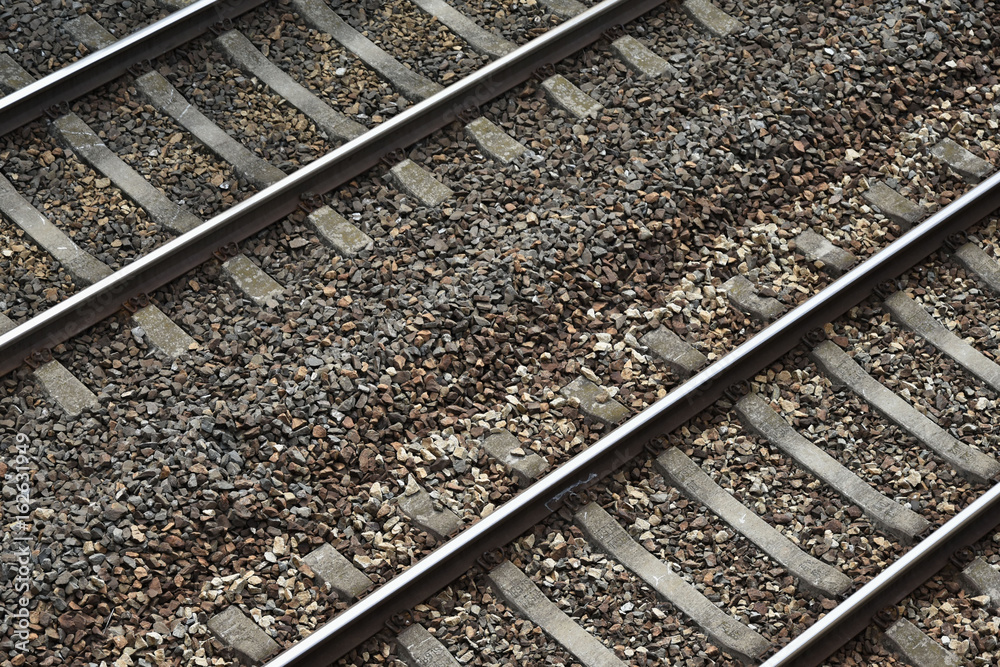 Two-track railway line.