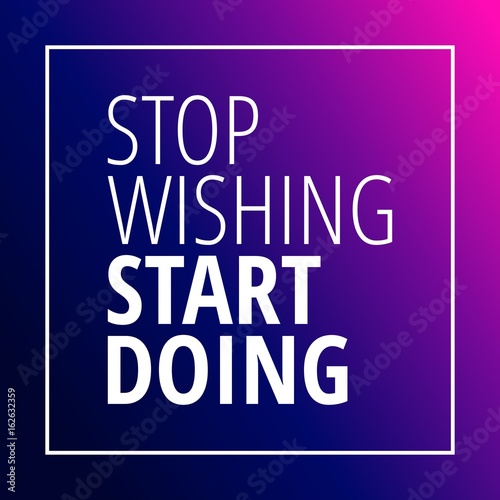 Workout motivation quote on blue pink gradient background