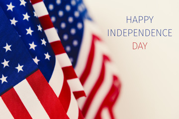 text happy independence day and american flags