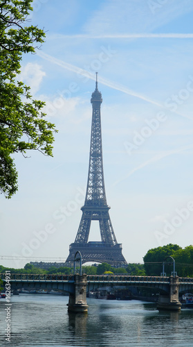 View on Eiffel Tower and urban street in Paris, France © denys_kuvaiev