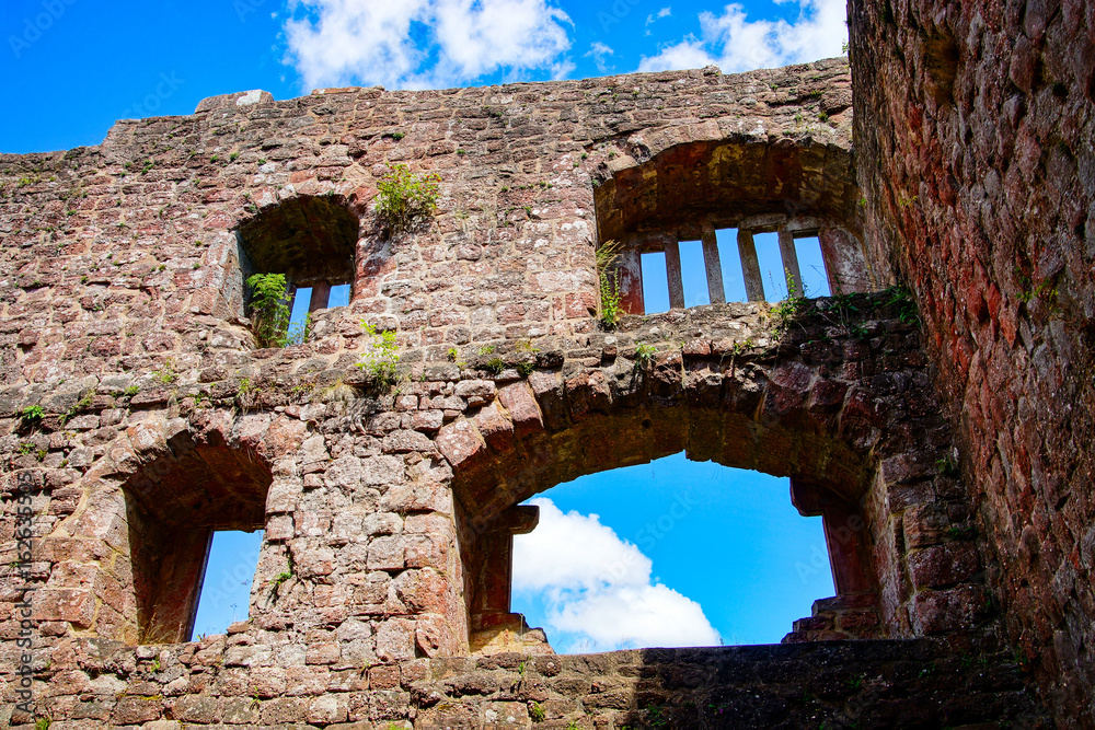 Majestic ruins of medieval castle Birkenfels, Alsace, France
