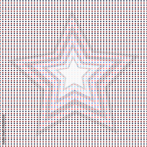 Fourth of July stars background vector illustration.