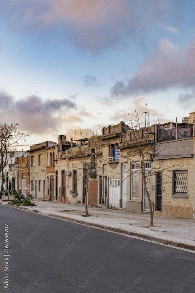Typical Neighorhood Urban Scene, Montevideo, Uruguay