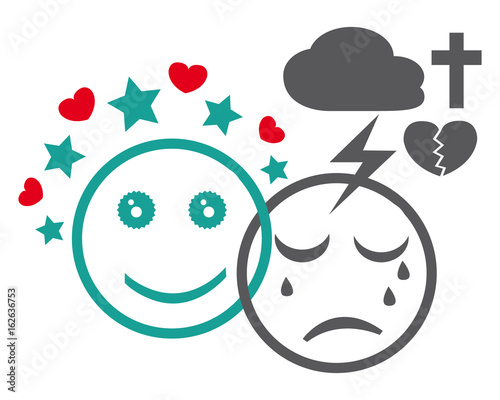 Bipolar disorder icon.