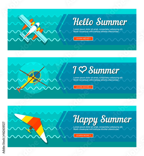 Travel and vacation vector banners