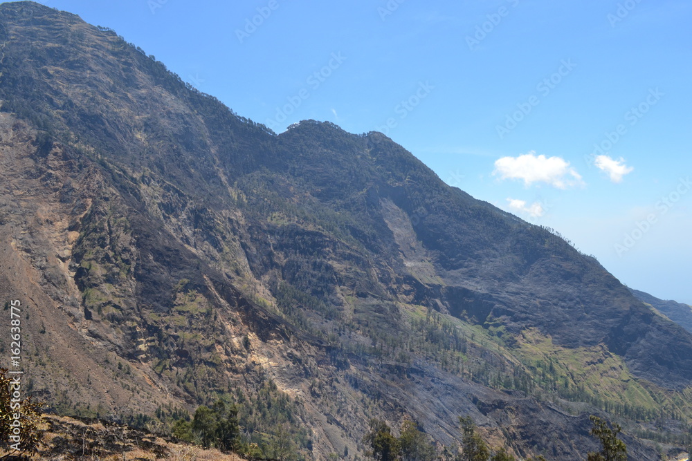 Naklejka premium Rinjani vulcano landscape