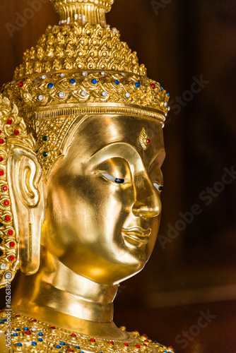 Head of golden Buddh Image