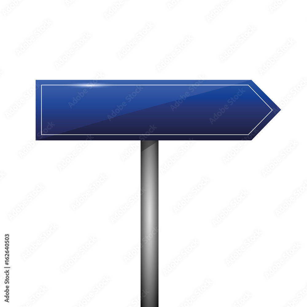 Fototapeta premium straßenschild wegweiser blau
