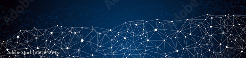 Abstract space network triangles background vector