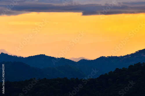 Sunset Viewpoint at doi pui Chiang mai thailand