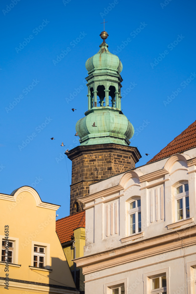 Tower of St. Erasmus and Pancras` church in Jelenia Gora