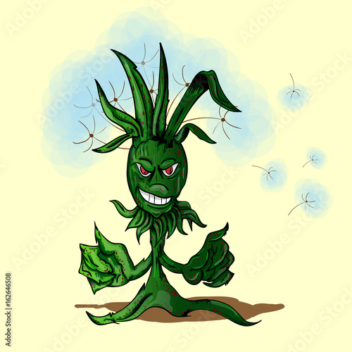 Fototapeta Naklejka Na Ścianę i Meble -  Plant evil dandelion