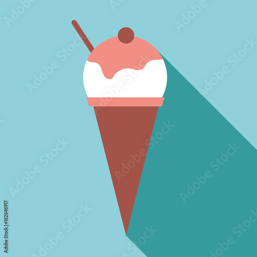 Ice cream simple vector icon