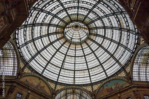 Dome of  Galleria Vittorio Emanuele  in Milan.